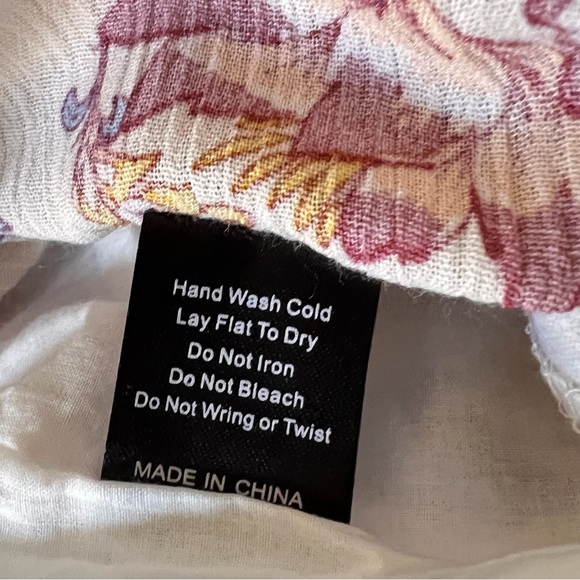 POL Womens Spring Garden Wide Leg Jumpsuit S Multicolor Floral Boho Patchwork - Picture 7 of 8